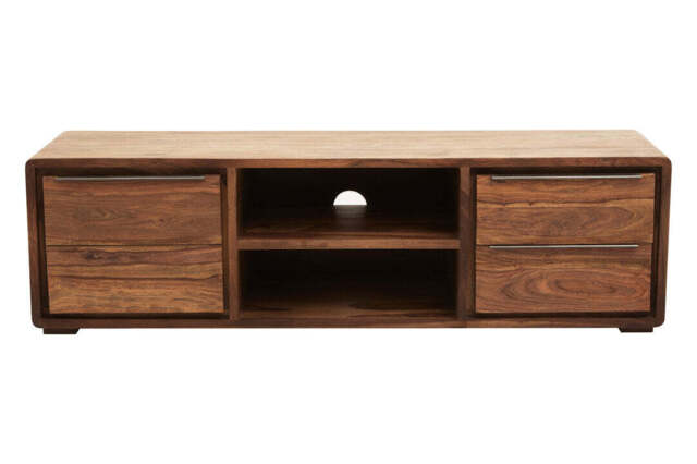 Flint Media Unit – Sheesham & Acacia Wood (1 Door) - image 1