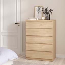 Naia Chest of 5 Drawers in Jackson Hickory Oak - thumbnail 5