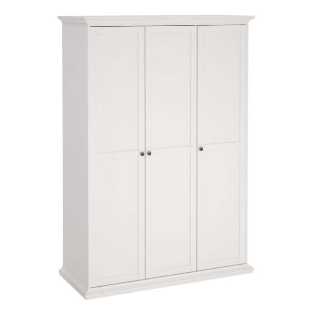 Paris Wardrobe with 3 Doors in White - image 1
