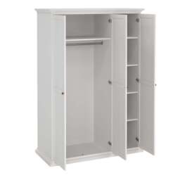 Paris Wardrobe with 3 Doors in White - thumbnail 5