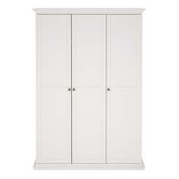 Paris Wardrobe with 3 Doors in White - thumbnail 2