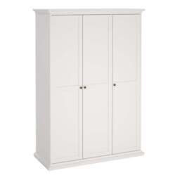 Paris Wardrobe with 3 Doors in White - thumbnail 1