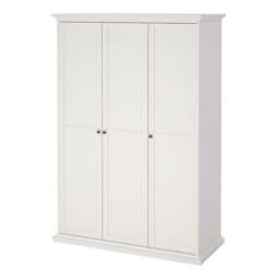 Paris Wardrobe with 3 Doors in White - thumbnail 3
