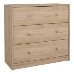 May Chest of 3 Drawers in Jackson Hickory Oak - thumbnail 1