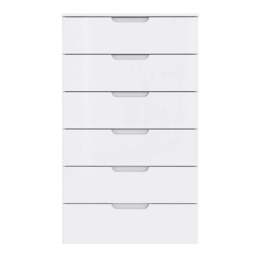 Sienna Chest of 6 Drawers in White Gloss - thumbnail 2