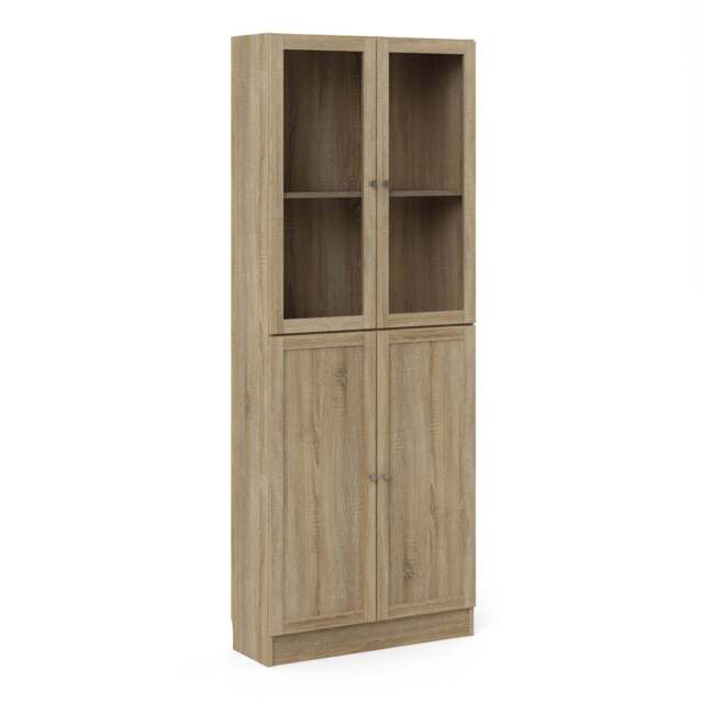 Basic Tall Wide 4 Shelf Bookcase in Oak - image 1