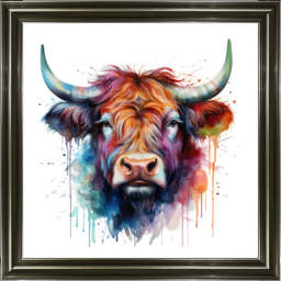 AN1540 HIGHLAND COW COLOUR SPLASH - thumbnail 5