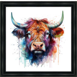 AN1540 HIGHLAND COW COLOUR SPLASH - thumbnail 6