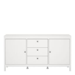 Madrid Sideboard 2 Doors + 3 Drawers in White - thumbnail 4