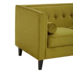Still 3-Seat Olive Velvet Sofa - thumbnail 4