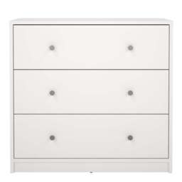 May Chest of 3 Drawers in White - thumbnail 2