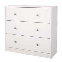 May Chest of 3 Drawers in White - thumbnail 3
