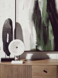 Multi Abstract Art Coloured Textured Sundown Wall Green - thumbnail 6