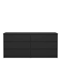 Naia Wide Chest with 6 Drawers in Black Matt - thumbnail 2