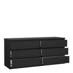 Naia Wide Chest with 6 Drawers in Black Matt - thumbnail 4