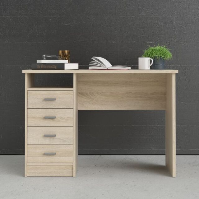 Function Plus Desk Oak 4 Drawers - image 1