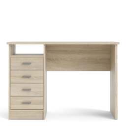 Function Plus Desk Oak 4 Drawers - thumbnail 2