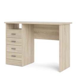 Function Plus Desk Oak 4 Drawers - thumbnail 3