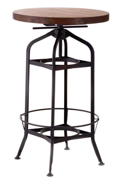 Barrington Foundry Bar Table – Walnut & Black Metal - image 1