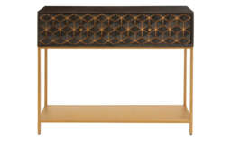 Sevenoaks Grey-Finished Mango Wood Console Table – Contemporary Natural Hallway Table