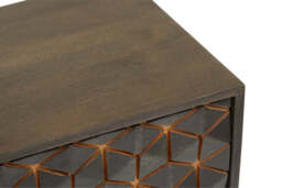 Sevenoaks Grey-Finished Mango Wood Console Table – Contemporary Natural Hallway Table - thumbnail 5