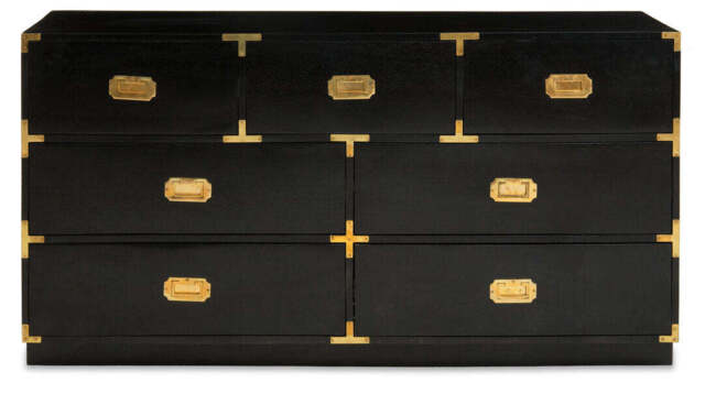 Juniper Black Mango Wood Chest – 7 Drawer - image 1