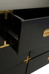 Juniper Black Mango Wood Chest – 7 Drawer - thumbnail 2