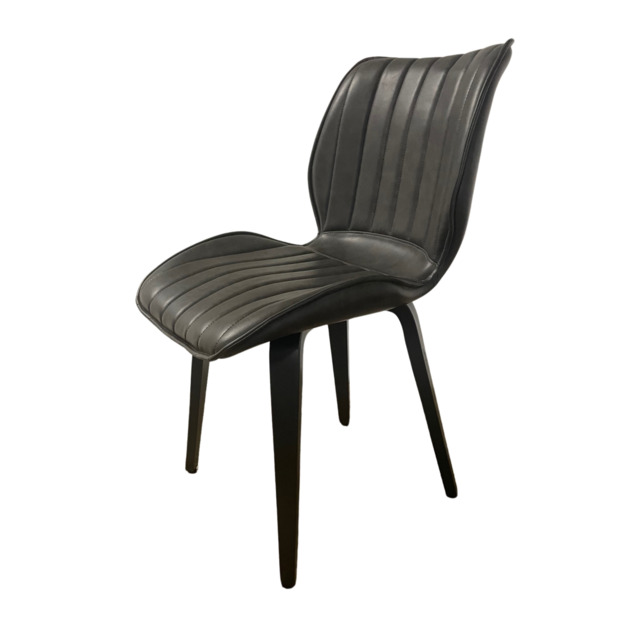 Junelle Dining Chair Vegan Grey Wooden Leg SET OF 2 - image 1