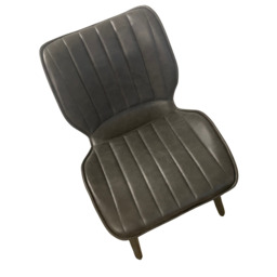 Junelle Dining Chair Vegan Grey Wooden Leg SET OF 2 - thumbnail 5