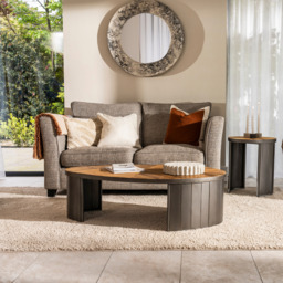 Dovaire Egg Coffee Table - Pleated Leg - thumbnail 2