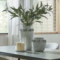 Sturdy Glow: Athena Stone Large Hurricane Lantern