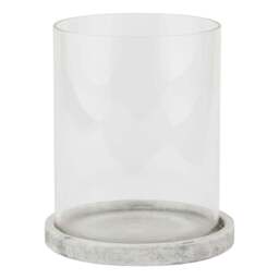 Sturdy Glow: Athena Stone Large Hurricane Lantern - thumbnail 2