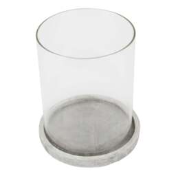 Sturdy Glow: Athena Stone Large Hurricane Lantern - thumbnail 3