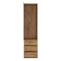 Fribo Tall Glazed Display Cabinet with 3 Drawers in Oak - thumbnail 3