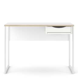 Function Plus Desk White with Oak Trim 1 Drawer - thumbnail 3