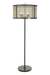 Ether Floor Lamp – Black Finish with Gold Accents - thumbnail 1
