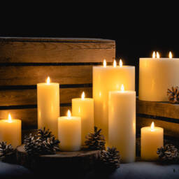 Warm & Worry-Free: Natural Glow LED Cream Wax Candle
