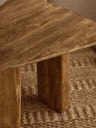 Knutsford Natural Finish Mango Wood Coffee Table – Contemporary Wooden Coffee Table - thumbnail 2
