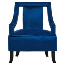 Cavelle Midnight Blue Velvet Chair