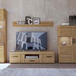 Cortina Wide TV Cabinet with 2 Doors and 1 Drawer in Grandson Oak Finish