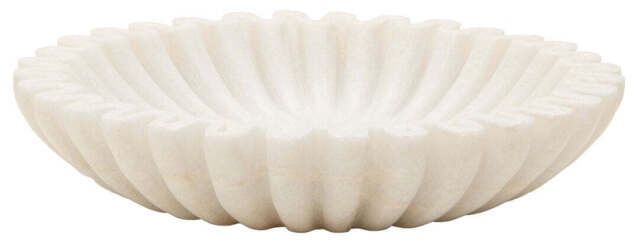 Suncrest Fluted Marble Bowl – White (Small) - image 1