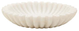 Suncrest Fluted Marble Bowl – White (Small)