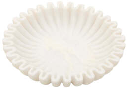 Suncrest Fluted Marble Bowl – White (Small) - thumbnail 6