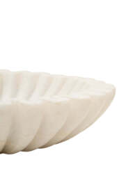 Suncrest Fluted Marble Bowl – White (Small) - thumbnail 2