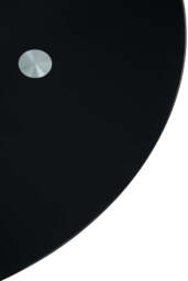 Pembroke Hourglass Dining Table – Black Glass & Gold - thumbnail 3