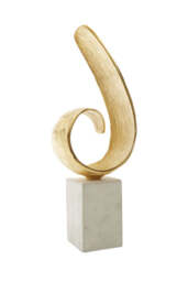 Breeze Gold Finish Curl Sculpture - thumbnail 1