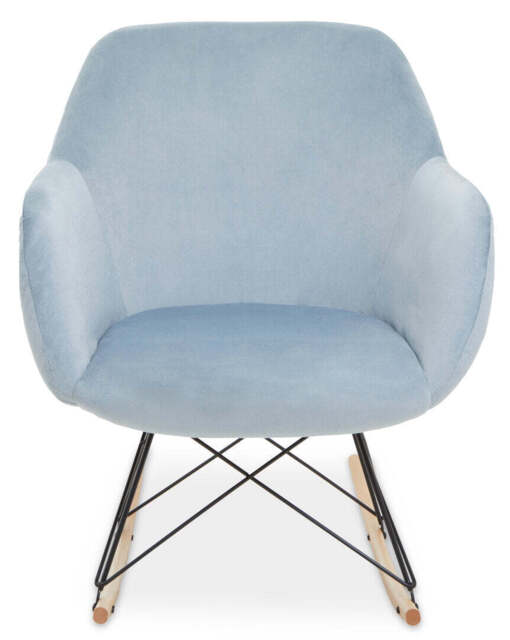 Fresco Small Rocking Chair – Blue Velvet - image 1