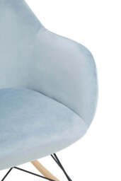 Fresco Small Rocking Chair – Blue Velvet - thumbnail 4