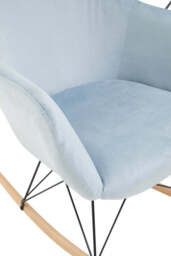 Fresco Small Rocking Chair – Blue Velvet - thumbnail 3