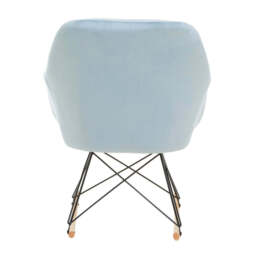 Fresco Small Rocking Chair – Blue Velvet - thumbnail 6
